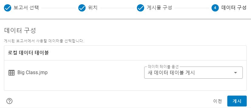 Update Data Options and Publish