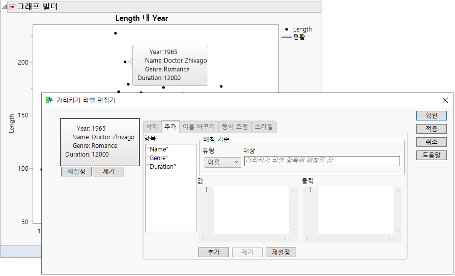 Hover Label with Duration Added