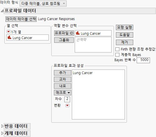Completed Profile Data Panel