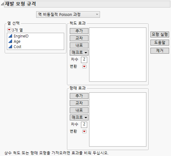 Recurrence Model Specification