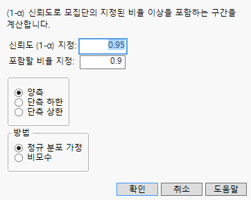 The Tolerance Intervals Window