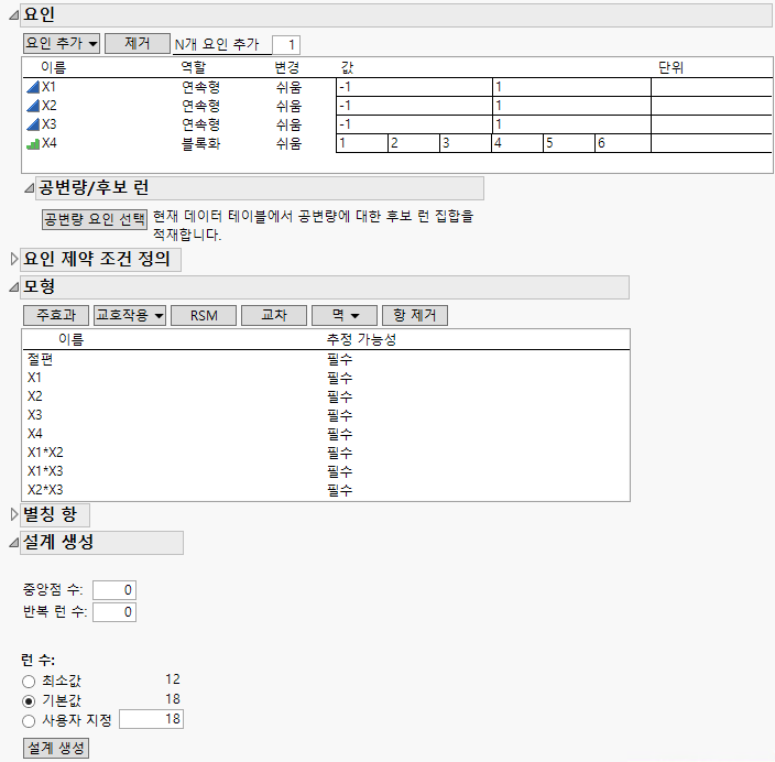 Factors with Six Blocks for X4