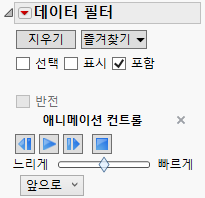 Animation Control Panel in the Data Filter and Local Data Filter
