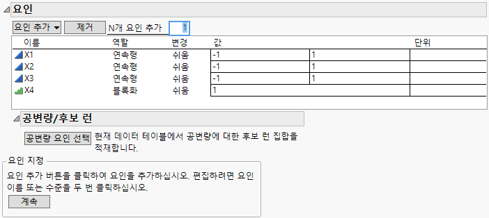 Factors with One Block for X4