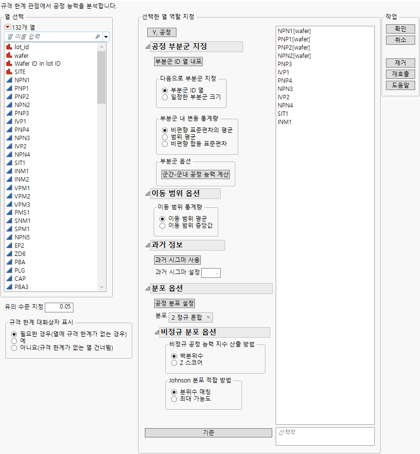 Process Capability Launch Window