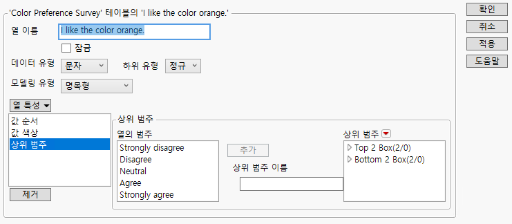 Supercategory Column Property
