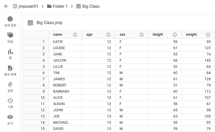 Example Data Table Example Data Table