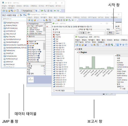 Anatomy of a Typical JMP Session on Windows