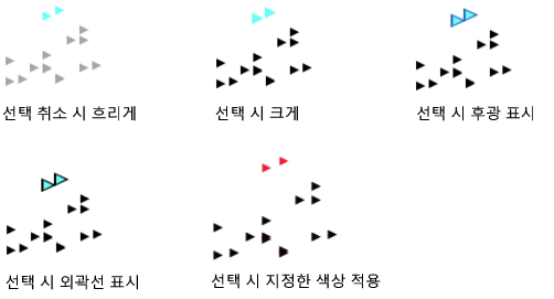 Examples of Highlighted Triangular Markers