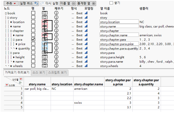 Data Types Assigned in the Col Column