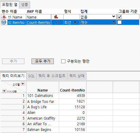 Grouped Columns