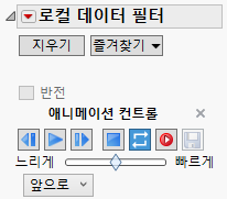Animation Control Panel in the Data Filter and Local Data Filter