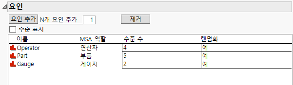 MSA Factor Settings
