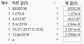 Preview of New Values