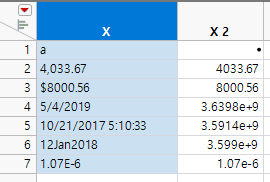 Parsed Numbers