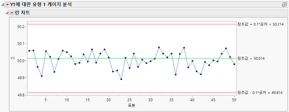 Example of a Type 1 Gauge Analysis
