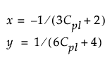 Equation shown here Equation shown here