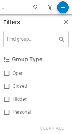 Filter Options on Groups Filter Options on Groups