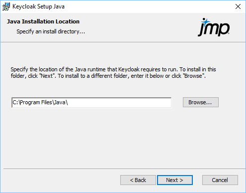 Specify the Java Install Location Specify the Java Install Location