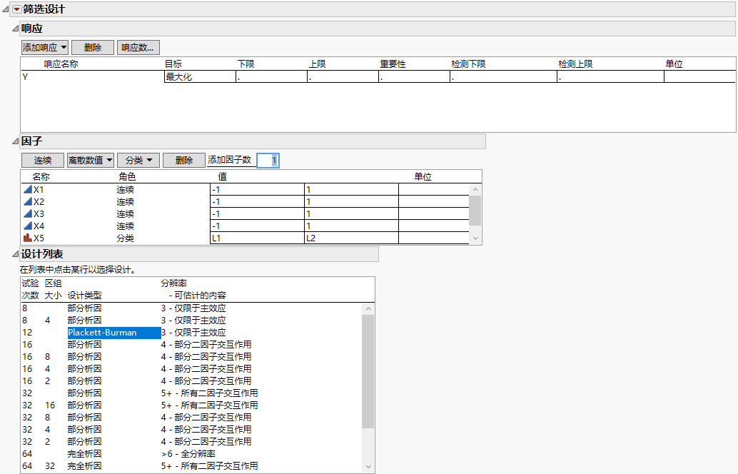 Plackett-Burman Design