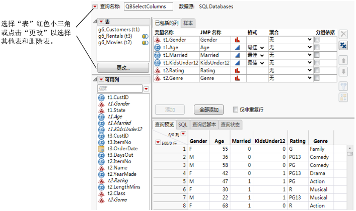Selected Columns