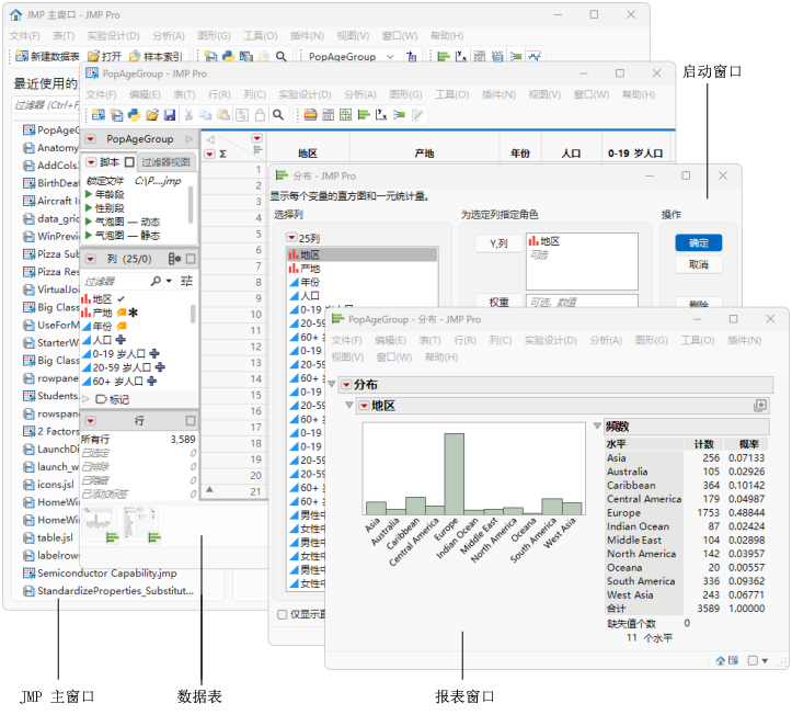 Anatomy of a Typical JMP Session on Windows