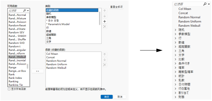 Customizing the Functions List