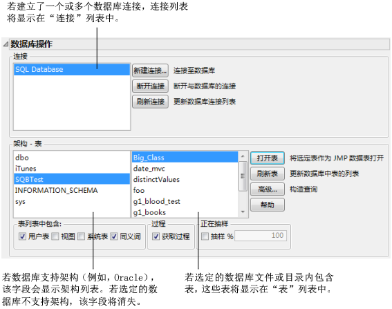 Database Open Table Window