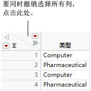 Deselecting Columns