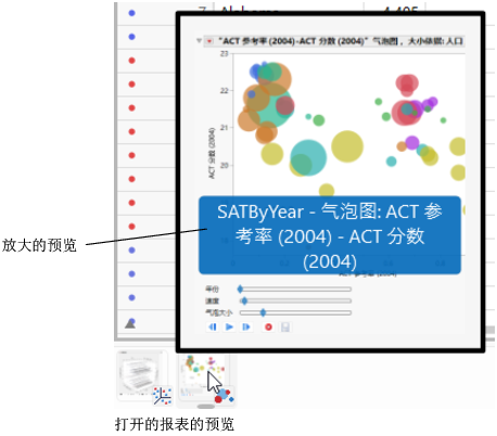 Thumbnail Previews of Open Reports