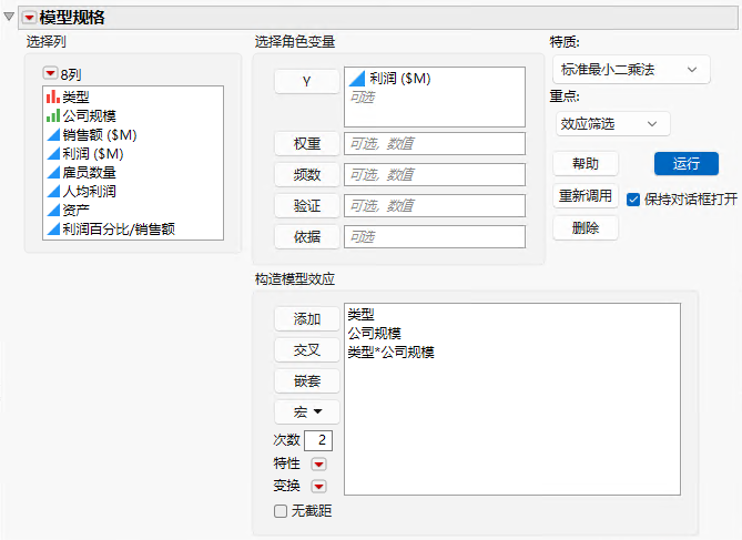 Completed Fit Model Window