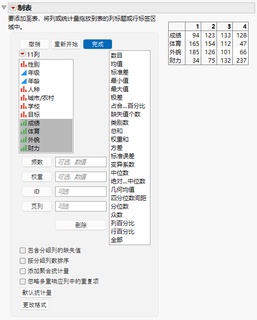 Columns by Categories