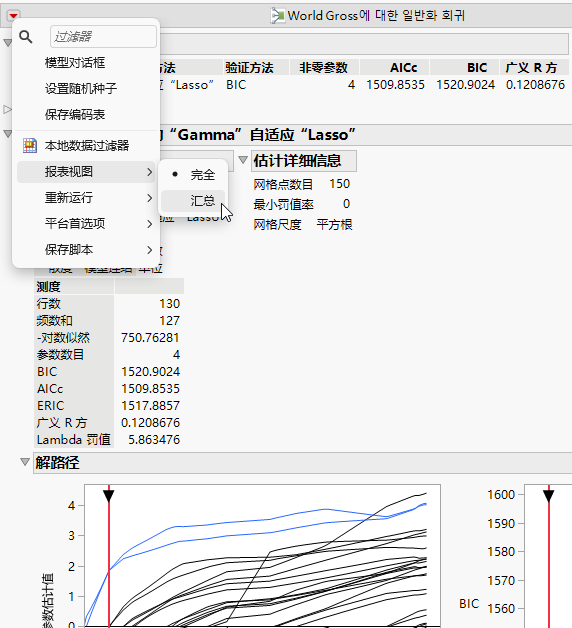 Viewing a Summary of the Report