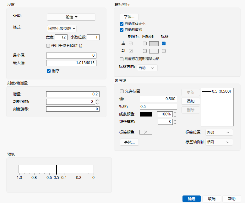 X Axis Settings