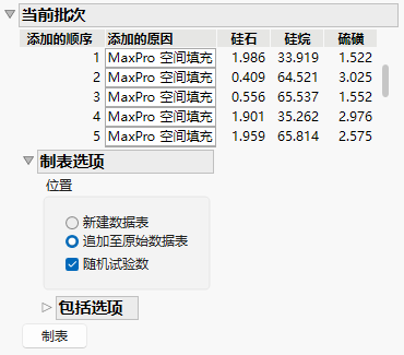 Batch of Runs Auto Selected by Space Filling Exploration
