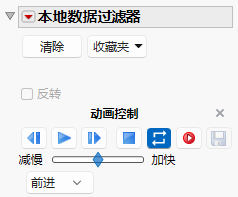 Animation Control Panel in the Data Filter and Local Data Filter