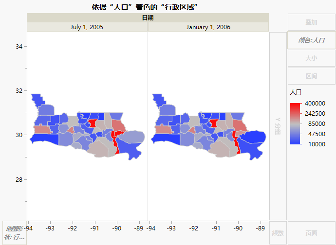 Population of Parishes Before and After Katrina
