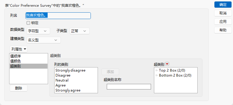 Supercategory Column Property