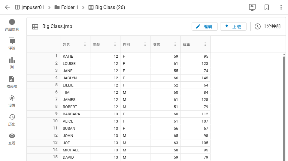 Example Data Table Example Data Table